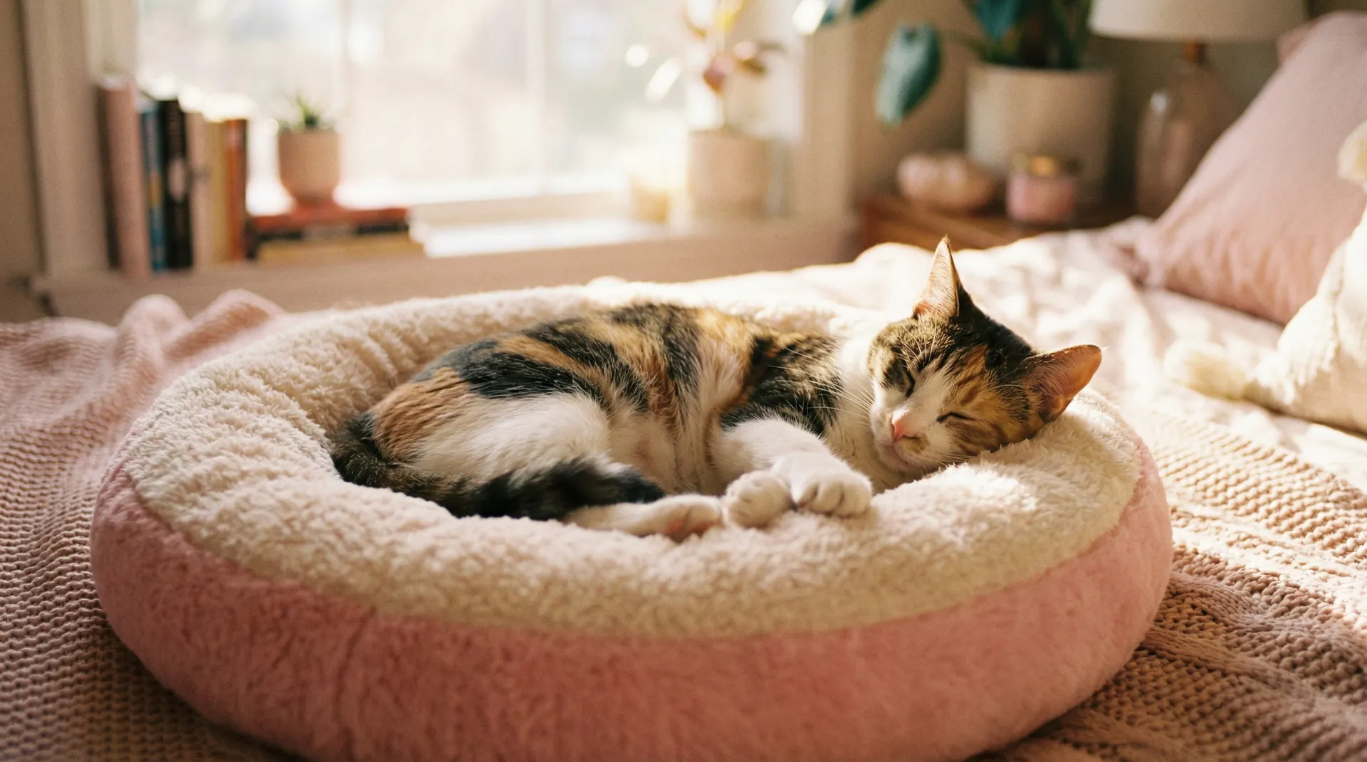 三花猫安静入睡 - 两个人免费观看高清视频图片